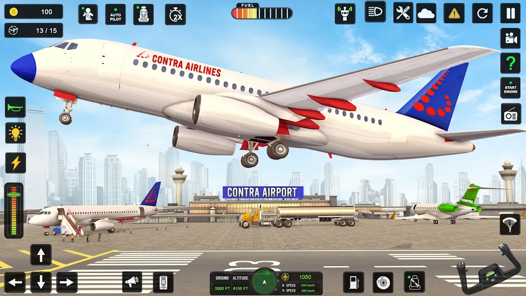 City Pilot Cargo Plane Games (Сити Пилот Карго Плейн Геймс) МОД/Взлом [Меню, Бесконечные монеты и Открытые уровни] Screenshot 4