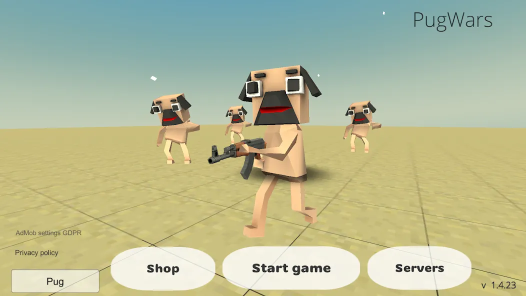 PugWars (Пагварс) МОД/Взлом [Все открыто, Дополнительные деньги и Меню MOD] Screenshot 4