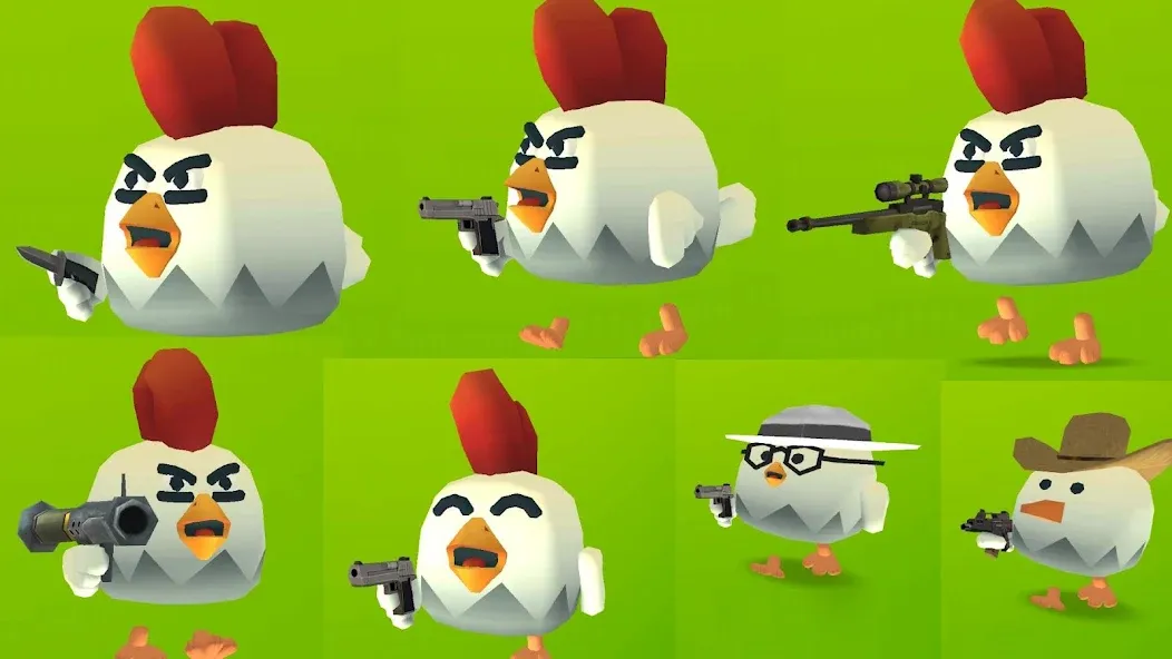 Chicken Gun (Чикен Ган) МОД/Взлом [Много монет, Открытые уровни и Мега MOD] Screenshot 1