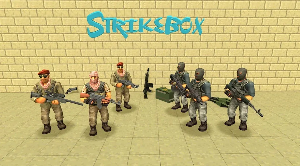 StrikeBox: Sandbox&Shooter (Страйкбокс) МОД/Взлом [Много денег, Монет и Все открыто] Screenshot 4