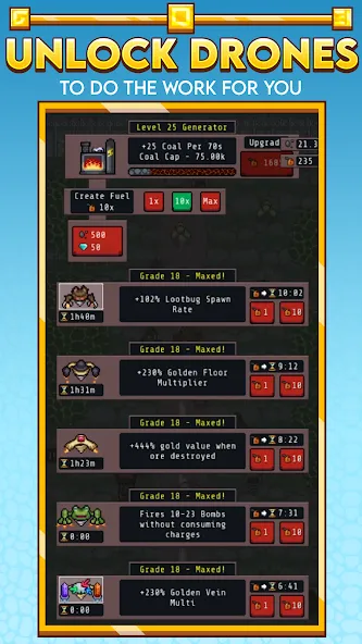 Idle Obelisk Miner (Айдл Обелиск Майнер) МОД/Взлом [Все открыто, Дополнительные деньги и Меню MOD] Screenshot 3