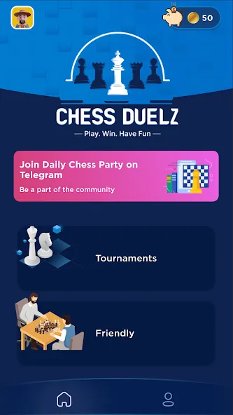 Chess Duelz - An esports app (Шахматный Дуэльз) МОД/Взлом [Много монет, Открытые уровни и Мега MOD] Screenshot 1