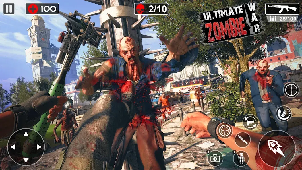 Zombie Games 3d 2024 : fps War МОД/Взлом [Все открыто, Дополнительные деньги и Меню MOD] Screenshot 1