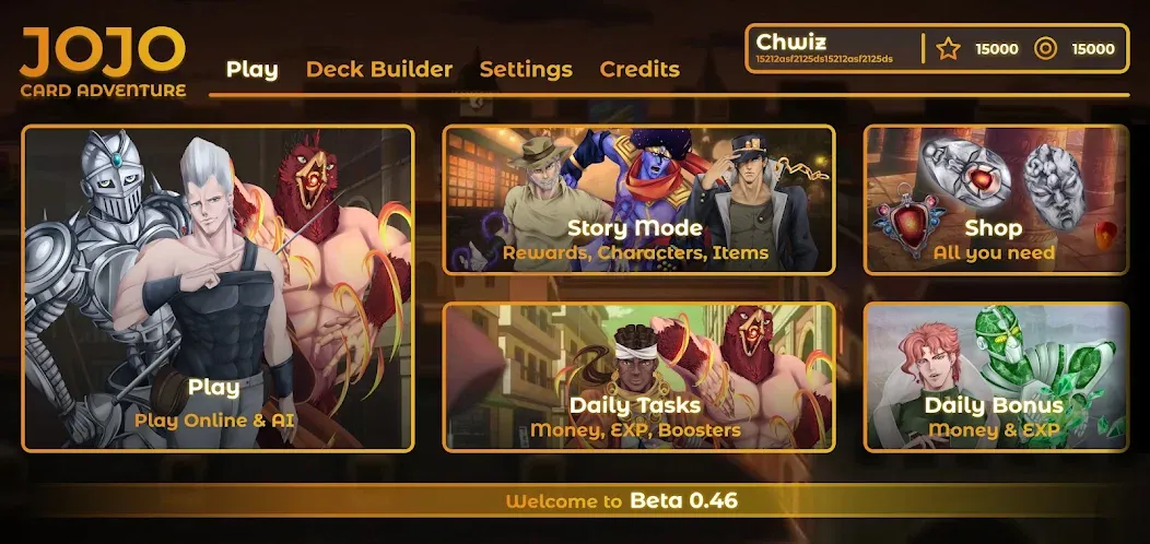 JOJO: Card Adventure－TCG & CCG (Джоджо) МОД/Взлом [Бесконечные деньги, Монеты и Мега MOD] Screenshot 3