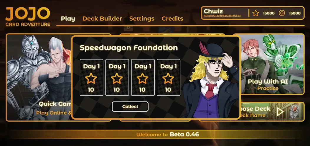JOJO: Card Adventure－TCG & CCG (Джоджо) МОД/Взлом [Бесконечные деньги, Монеты и Мега MOD] Screenshot 4
