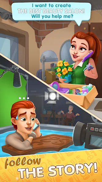 Beauty Tycoon: Hair Salon Game (Бьюти Тайкун) МОД/Взлом [Много монет, Открытые уровни и Мега MOD] Screenshot 1