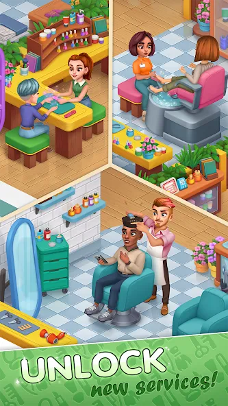 Beauty Tycoon: Hair Salon Game (Бьюти Тайкун) МОД/Взлом [Много монет, Открытые уровни и Мега MOD] Screenshot 3