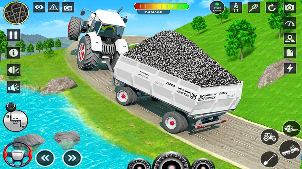 Big Tractor Farming Simulator (Биг Трактор Фарминг Симулятор) МОД/Взлом [Все открыто, Дополнительные деньги и Меню MOD] Screenshot 1