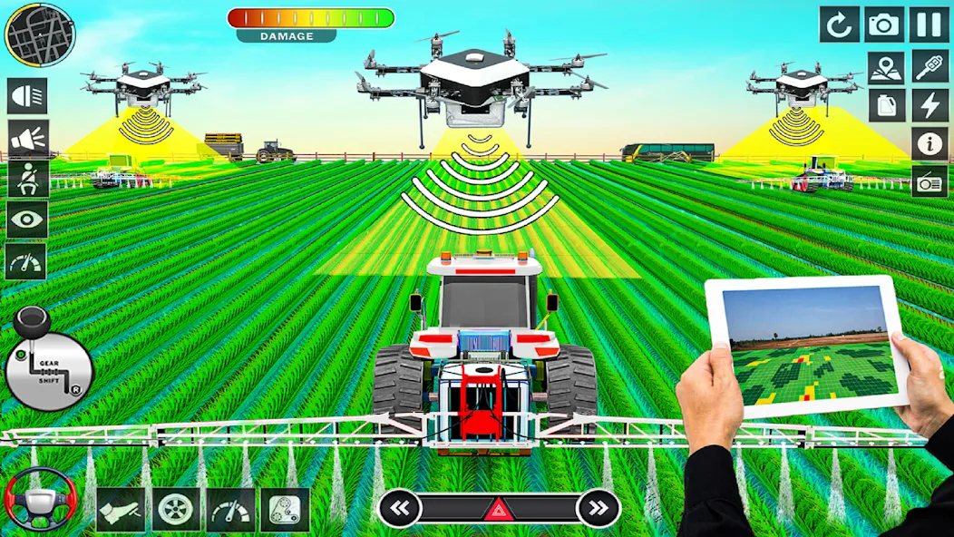 Big Tractor Farming Simulator (Биг Трактор Фарминг Симулятор) МОД/Взлом [Все открыто, Дополнительные деньги и Меню MOD] Screenshot 3