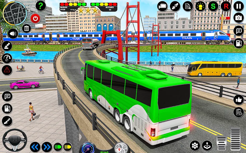 City Bus Simulator 3D Bus Game (Симулятор городского автобуса 3D  игра   ) МОД/Взлом [Много денег, Монет и Все открыто] Screenshot 4