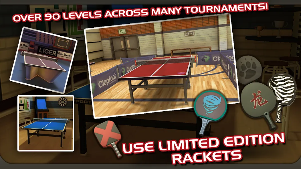Ping Pong Masters (Пингпонг мастера) МОД/Взлом [Много монет, Открытые уровни и Мега MOD] Screenshot 2