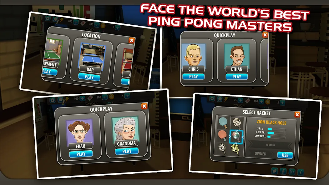 Ping Pong Masters (Пингпонг мастера) МОД/Взлом [Много монет, Открытые уровни и Мега MOD] Screenshot 5