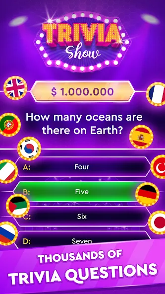 Trivia Show: TV Word Quiz Game МОД/Взлом [Бесконечные деньги, Монеты и Мега MOD] Screenshot 1