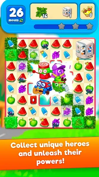Sugar Heroes - match 3 game МОД/Взлом [Много монет, Открытые уровни и Мега MOD] Screenshot 2