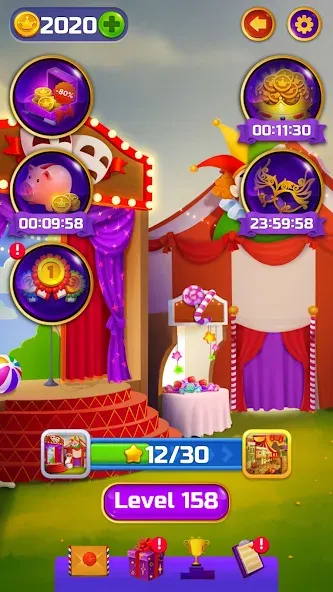 Circus Words: Magic Puzzle МОД/Взлом [Меню, Бесконечные монеты и Открытые уровни] Screenshot 5