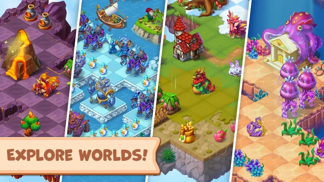 Mergest Kingdom: Merge game МОД/Взлом [Деньги, Монеты и Меню MOD] Screenshot 2