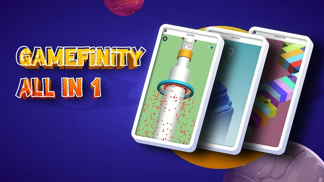 GameFinity: Arcade Mini games МОД/Взлом [Много монет, Открытые уровни и Мега MOD] Screenshot 1