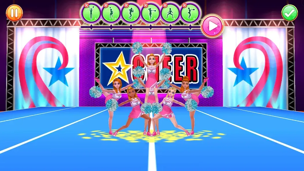 Cheerleader Champion Dance Now МОД/Взлом [Меню, Бесконечные монеты и Открытые уровни] Screenshot 2