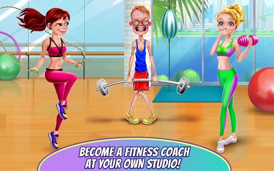 Fitness Girl - Dance & Play МОД/Взлом [Все открыто, Дополнительные деньги и Меню MOD] Screenshot 2