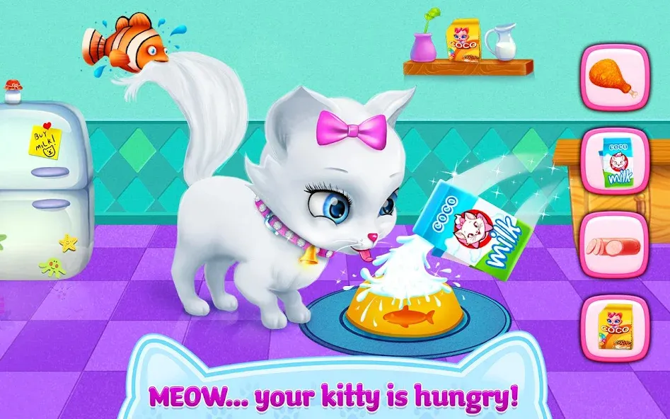 Kitty Love - My Fluffy Pet МОД/Взлом [Все открыто, Дополнительные деньги и Меню MOD] Screenshot 3