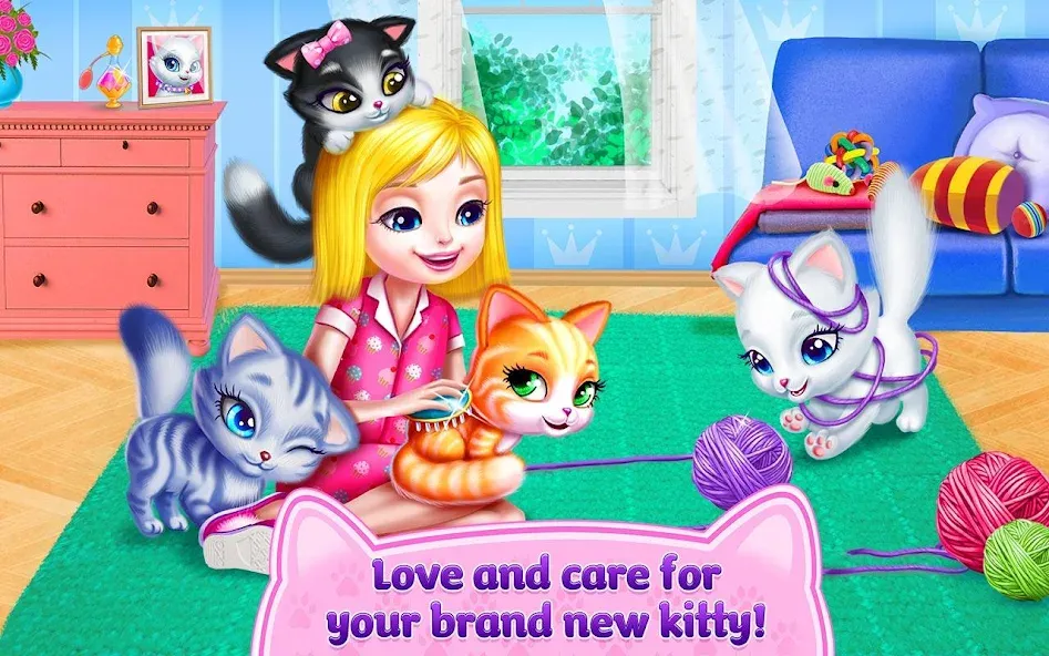 Kitty Love - My Fluffy Pet МОД/Взлом [Все открыто, Дополнительные деньги и Меню MOD] Screenshot 5