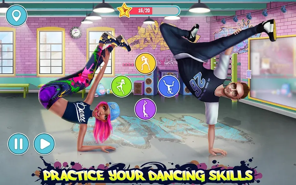 Hip Hop Battle - Girls vs Boys МОД/Взлом [Много монет, Открытые уровни и Мега MOD] Screenshot 3