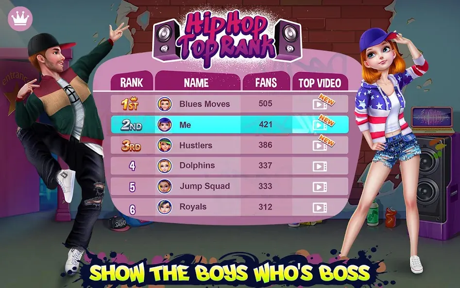 Hip Hop Battle - Girls vs Boys МОД/Взлом [Много монет, Открытые уровни и Мега MOD] Screenshot 5