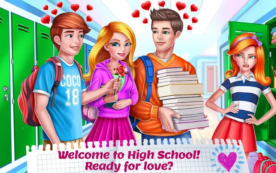 High School Crush - Love Story МОД/Взлом [Деньги, Монеты и Меню MOD] Screenshot 1