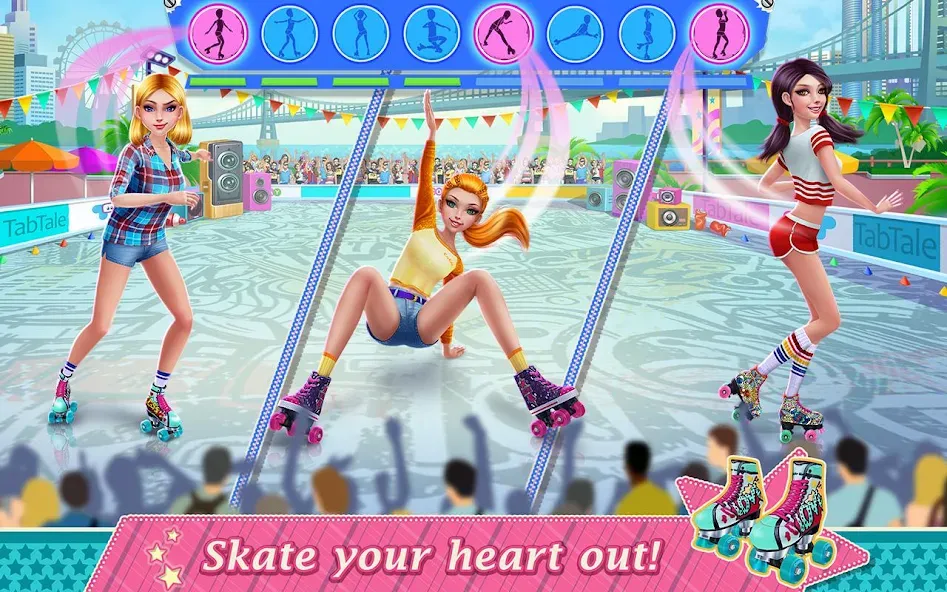 Roller Skating Girls МОД/Взлом [Бесконечные деньги, Монеты и Мега MOD] Screenshot 2