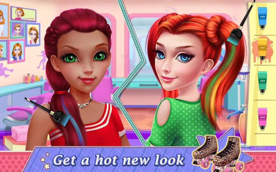 Roller Skating Girls МОД/Взлом [Бесконечные деньги, Монеты и Мега MOD] Screenshot 3