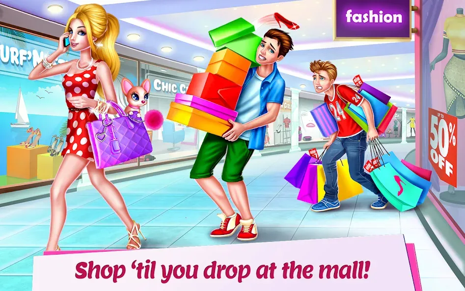 Shopping Mall Girl: Chic Game МОД/Взлом [Много монет, Открытые уровни и Мега MOD] Screenshot 1