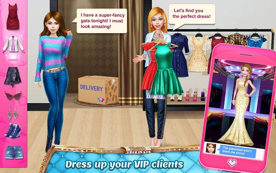Stylist Girl: Make Me Fabulous МОД/Взлом [Много монет, Открытые уровни и Мега MOD] Screenshot 2