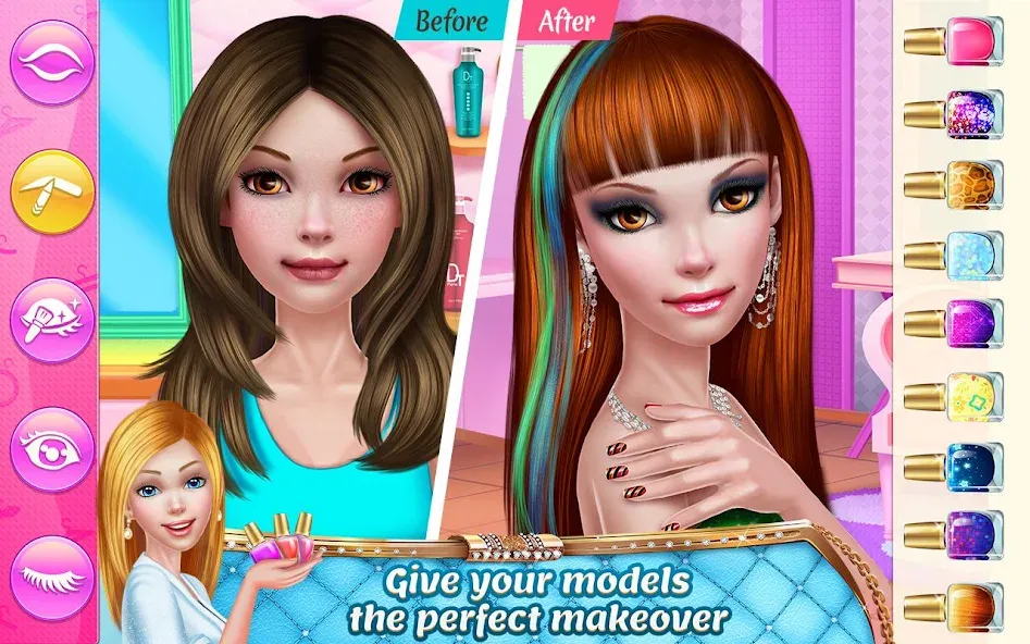 Stylist Girl: Make Me Fabulous МОД/Взлом [Много монет, Открытые уровни и Мега MOD] Screenshot 3