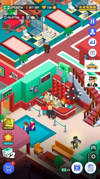 Hotel Empire Tycoon－Idle Game МОД/Взлом [Много денег, Монет и Все открыто] Screenshot 5
