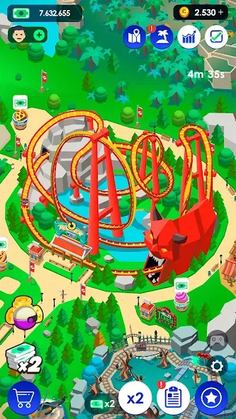 Idle Theme Park Tycoon (Айдел Тем Парк Тайкун) МОД/Взлом [Много денег, Монет и Все открыто] Screenshot 5