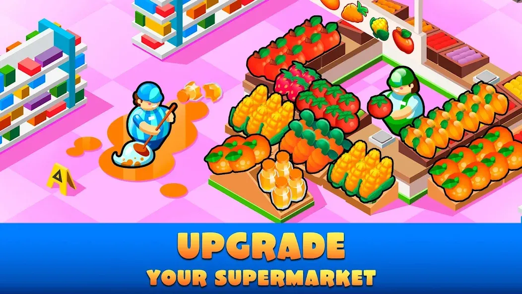 Idle Supermarket Tycoon－Shop (Айдл Супермаркет Тайкун) МОД/Взлом [Бесконечные деньги, Монеты и Мега MOD] Screenshot 2