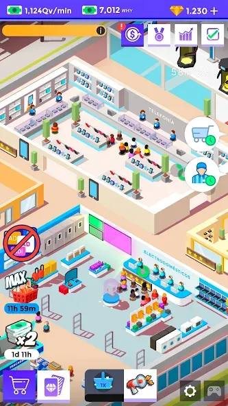 Idle Supermarket Tycoon－Shop (Айдл Супермаркет Тайкун) МОД/Взлом [Бесконечные деньги, Монеты и Мега MOD] Screenshot 5