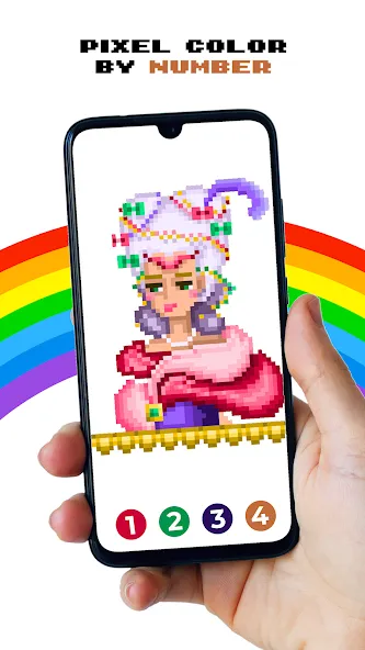Pixel by Number™ - Pixel Art (Пиксель по номеру) МОД/Взлом [Меню, Бесконечные монеты и Открытые уровни] Screenshot 3