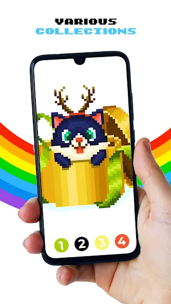 Pixel by Number™ - Pixel Art (Пиксель по номеру) МОД/Взлом [Меню, Бесконечные монеты и Открытые уровни] Screenshot 4
