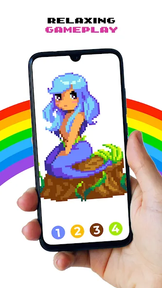Pixel by Number™ - Pixel Art (Пиксель по номеру) МОД/Взлом [Меню, Бесконечные монеты и Открытые уровни] Screenshot 5