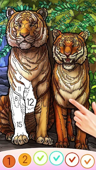 Color Swipe Coloring Book game МОД/Взлом [Меню, Бесконечные монеты и Открытые уровни] Screenshot 3