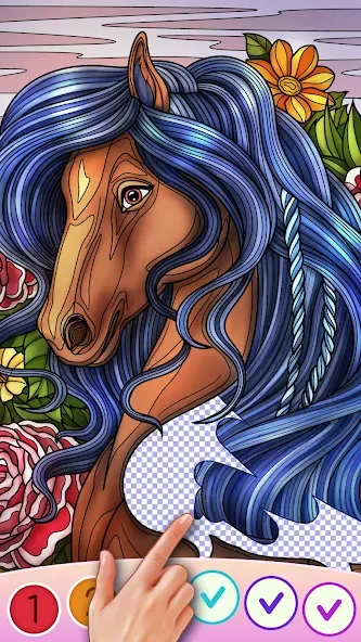 Color Swipe Coloring Book game МОД/Взлом [Меню, Бесконечные монеты и Открытые уровни] Screenshot 5
