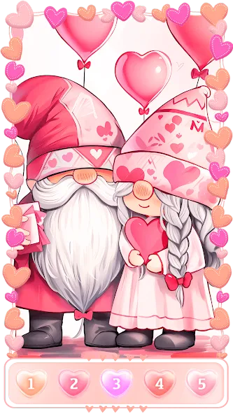 Love, Heart Coloring Book МОД/Взлом [Все открыто, Дополнительные деньги и Меню MOD] Screenshot 1