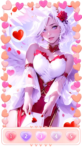 Love, Heart Coloring Book МОД/Взлом [Все открыто, Дополнительные деньги и Меню MOD] Screenshot 2