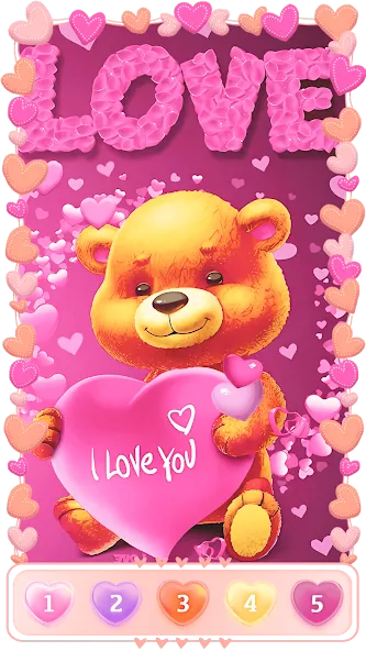 Love, Heart Coloring Book МОД/Взлом [Все открыто, Дополнительные деньги и Меню MOD] Screenshot 4