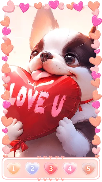 Love, Heart Coloring Book МОД/Взлом [Все открыто, Дополнительные деньги и Меню MOD] Screenshot 5