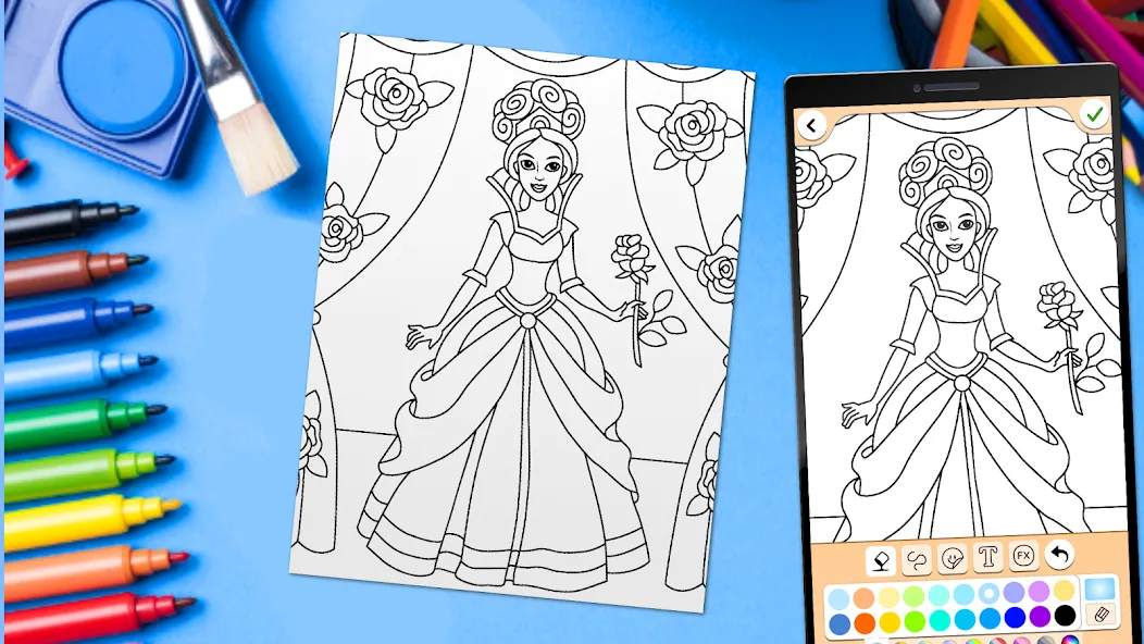Coloring for girls and women МОД/Взлом [Бесконечные деньги, Монеты и Мега MOD] Screenshot 5