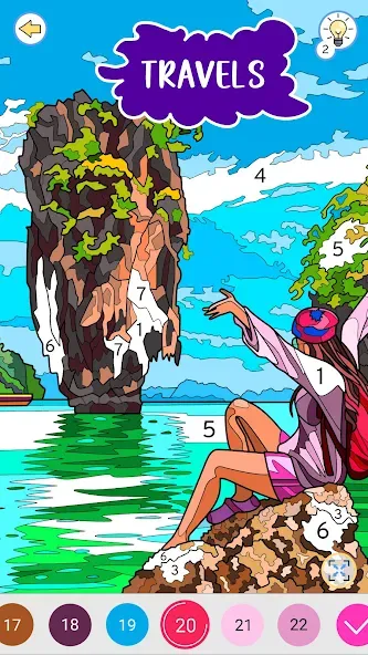 Color by Number: Coloring Book МОД/Взлом [Много монет, Открытые уровни и Мега MOD] Screenshot 2