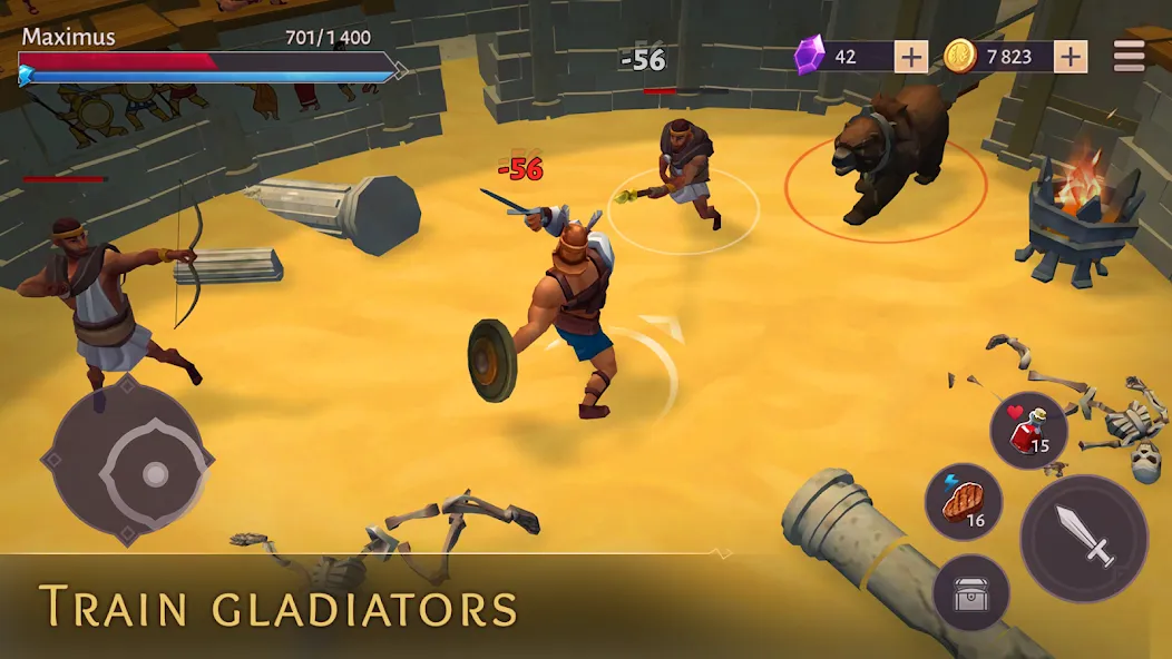 Gladiators: Survival in Rome МОД/Взлом [Бесконечные деньги, Монеты и Мега MOD] Screenshot 3