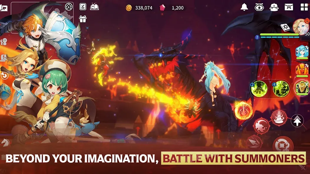 Summoners War: Chronicles МОД/Взлом [Деньги, Монеты и Меню MOD] Screenshot 3